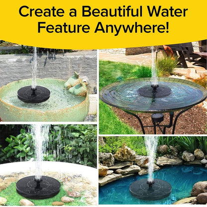 Solar Water Fountain with 5 Spray Modes – No Install Needed