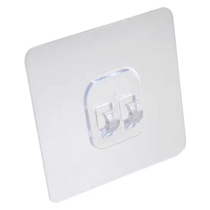 Self Adhesive Wall Hook for Racks – No-Drill, Waterproof, Transparent (5 pcs)