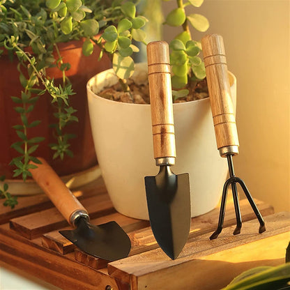 Mini Garden Tool Set – Hand Cultivator, Small Trowel & Garden Fork