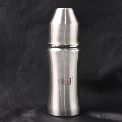 Ganesh Stainless Steel Baby Feeding Bottle, 250ml, BPA Free