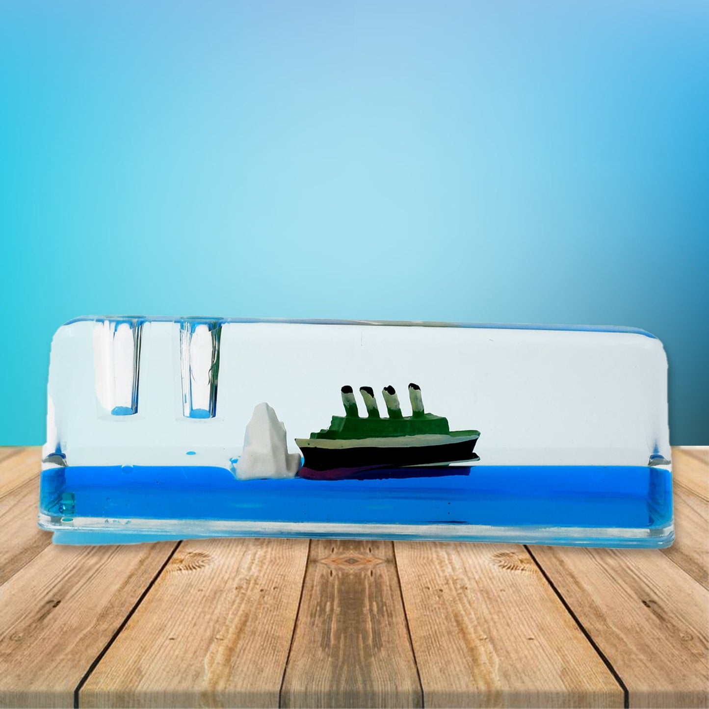 Floating Cruiser Ship Ornament for Car Dashboard & Desk