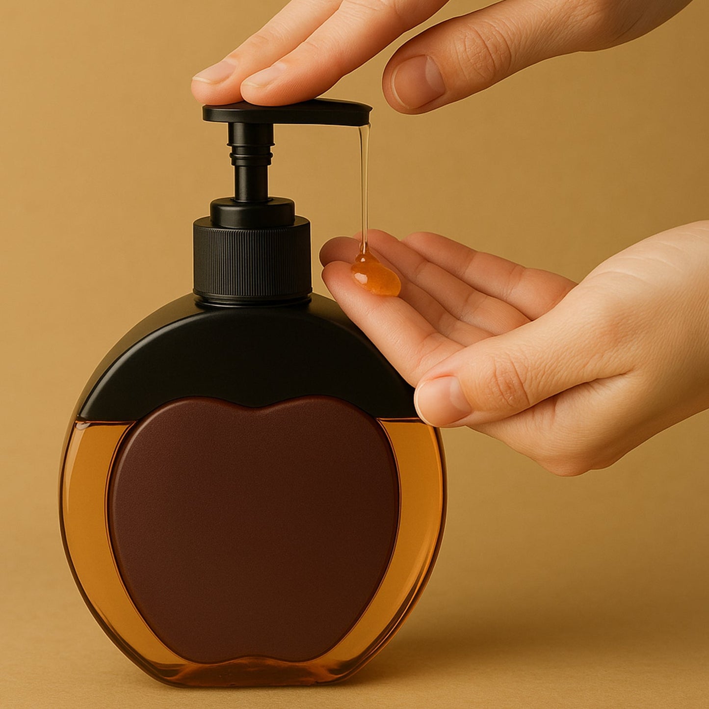 Refillable Apple-Shaped Liquid Soap Dispenser – 350 ML