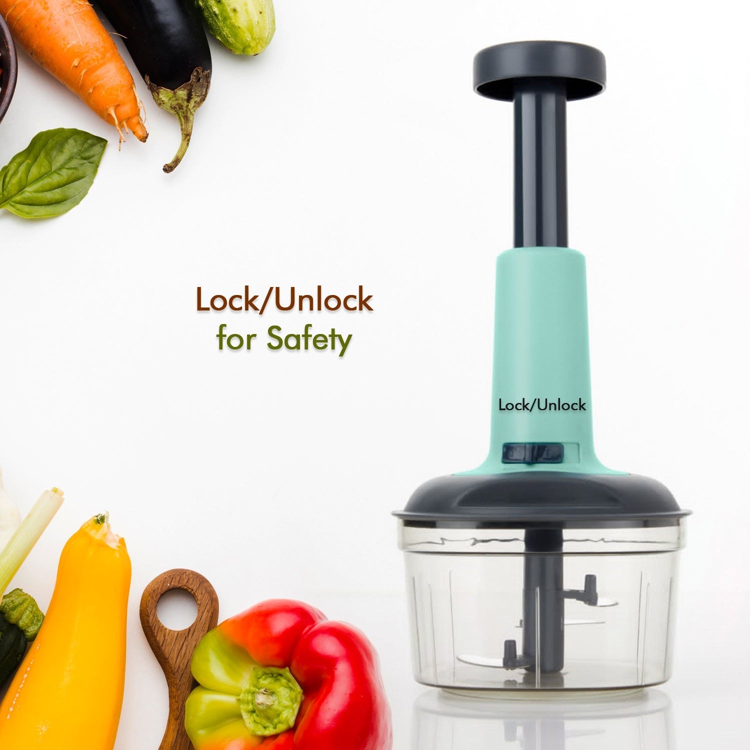Push Chopper – Manual Food Chopper with 3 Blades