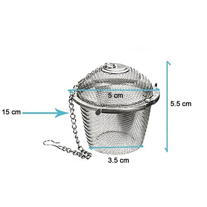 Stainless Steel Mesh Ball Tea Infuser with Chain for Spices & Loose Leaf