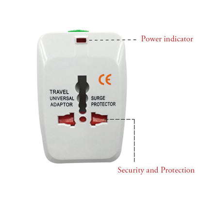 All-in-One Universal Travel Adapter Plug – AU/UK/US/EU with USB Output (1 Pc)