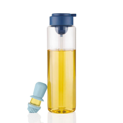 2 in 1 Transparent Oil Dispenser with Silicone Dropper & Brush – 1L