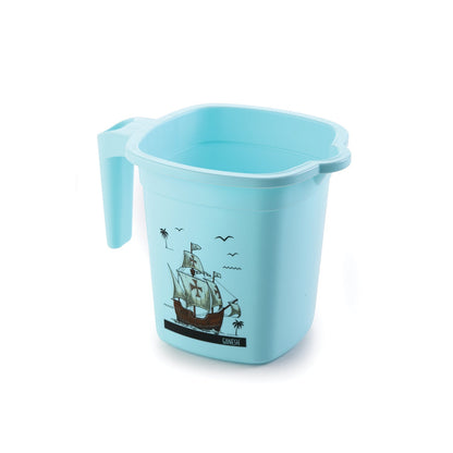 Plastic Bathroom Accessories Set 6 pcs – Bucket, Tub, Stool & More (Random Color)