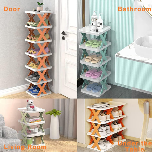 6-Tier Foldable Rack – Portable Storage Organizer for Home & Office