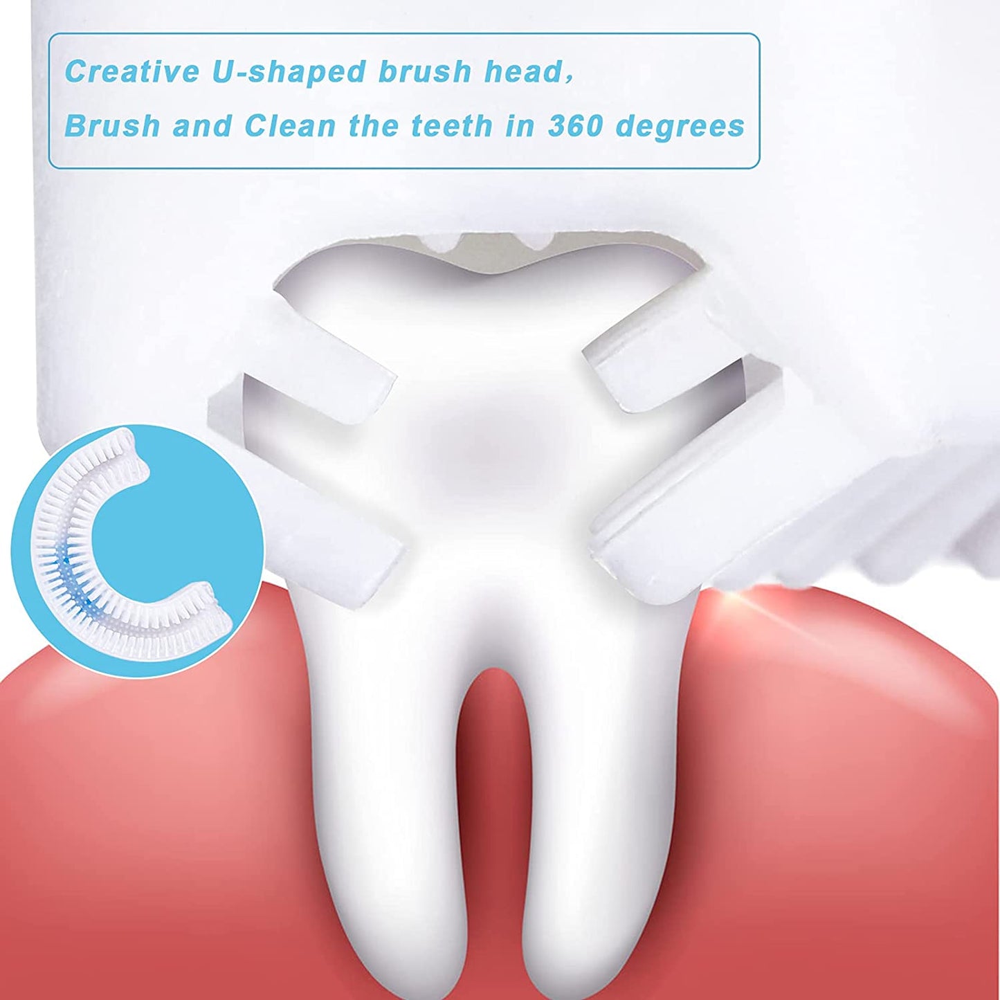 Kids U-Shaped Toothbrush – Soft, Safe & Easy Oral Care (Mix Color)