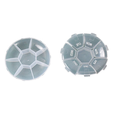 7-Sided Portable Pill Box – Weekly Medicine & Vitamin Organizer