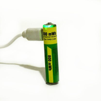 AAA Rechargeable Batteries 800 mWh – 1.5V High-Capacity NiMH with USB Charging Cable (2 Pc Set)