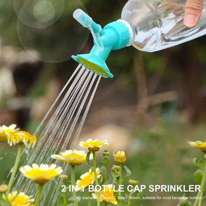 2-in-1 Bottle Cap Sprinkler with Dual Head Nozzle for Plants