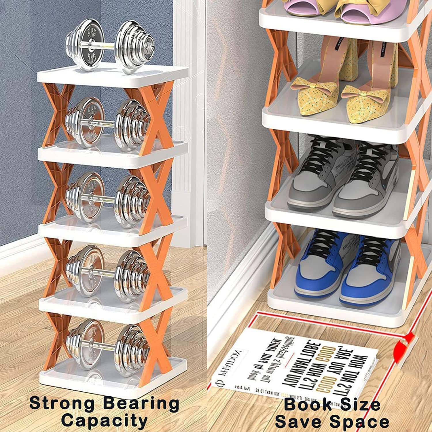 6-Tier Foldable Rack – Portable Storage Organizer for Home & Office