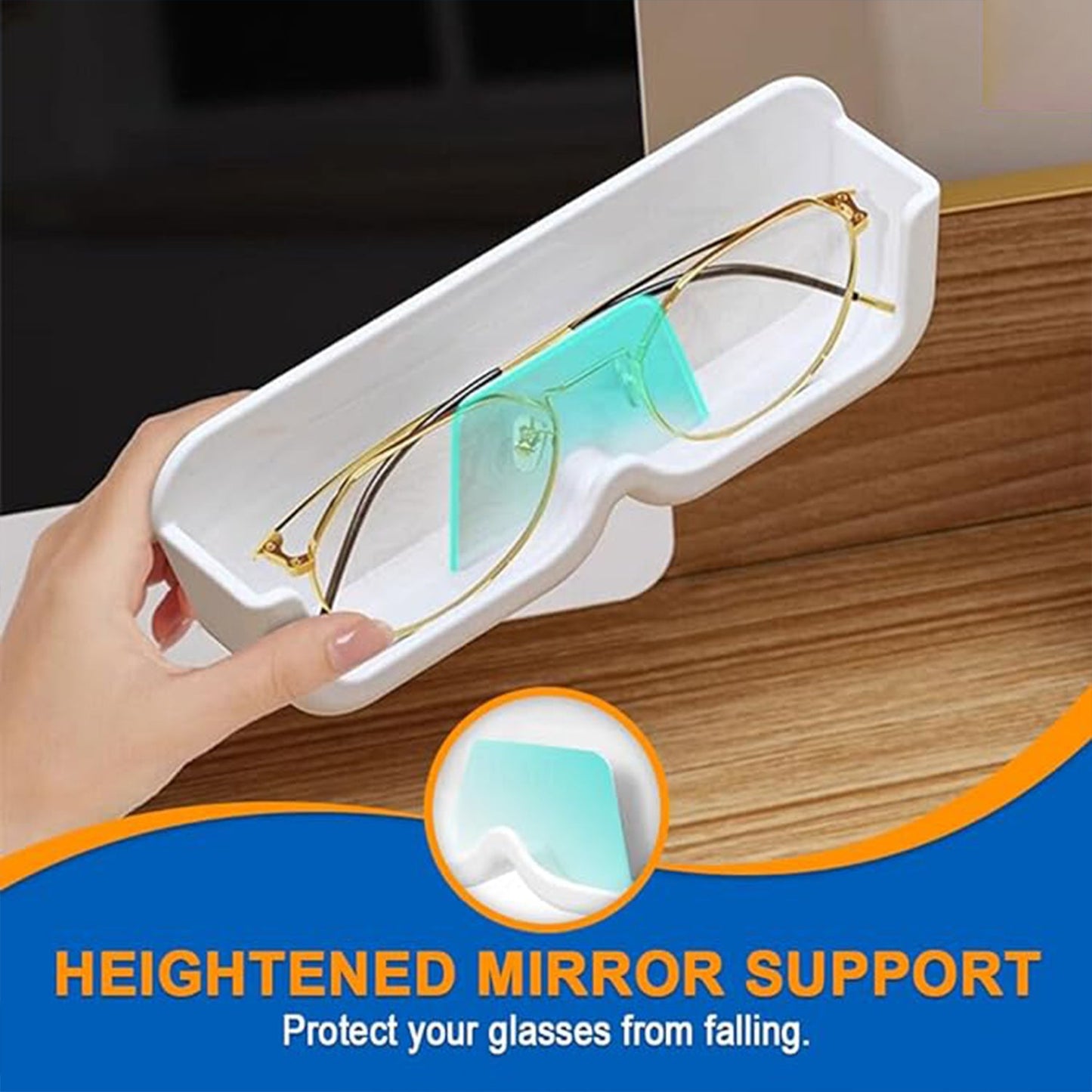Wall Mount Sunglass Organizer – 2 Pcs Set with Adhesive Stickers