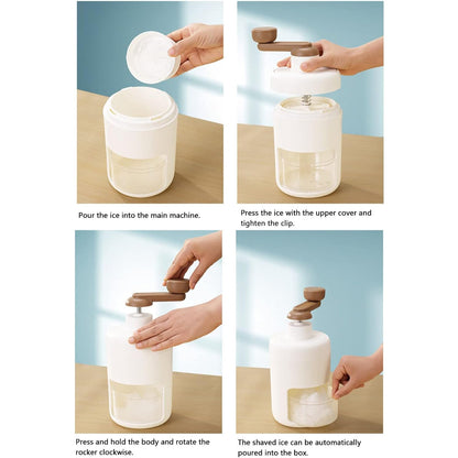 Portable Manual Gola Maker & Ice Crusher for Smoothies & Shaved Ice