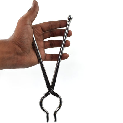 Ganesh Premium Stainless Steel Goti Sansi/Tongs for Hot Utensils - 8mm