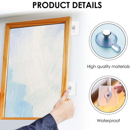 Adhesive Wall Hook for Photo Frames and Hanging Items – No Drill, Damage-Free (10 pcs)