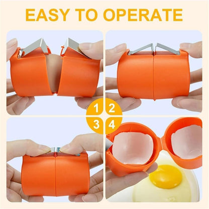 Handheld Egg Shell Opener and Egg Cracker Tool For Raw Eggs