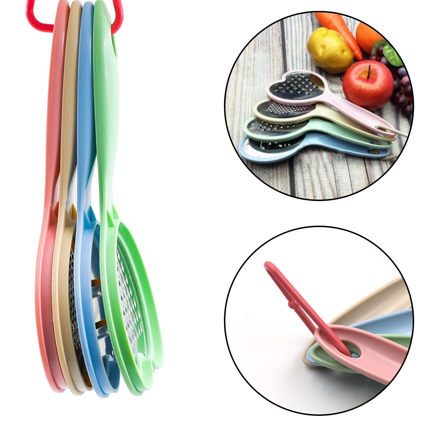 Heart-Shaped Grater & Slicer Set for Kitchen – Multipurpose