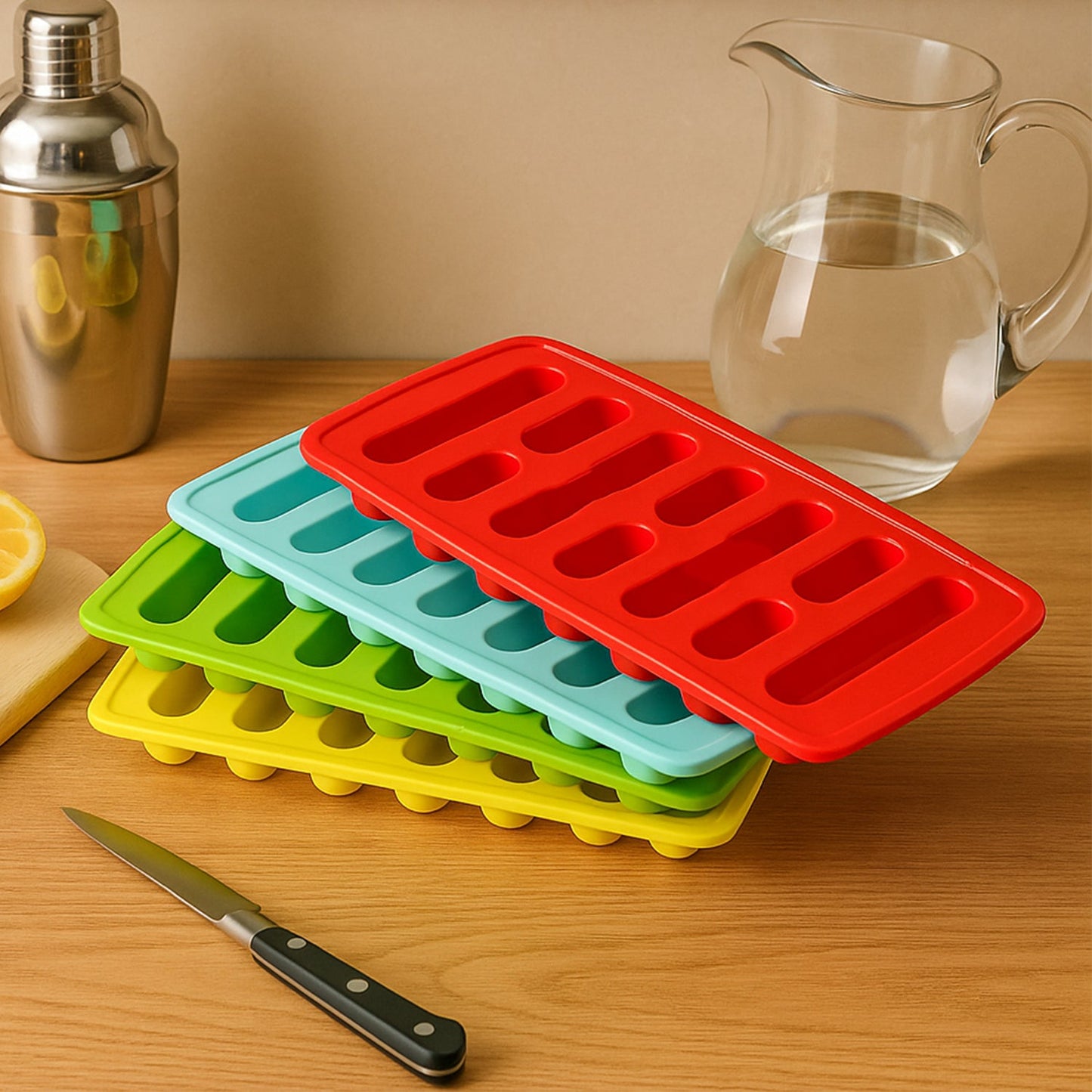 4-Piece Fancy Ice Tray – Creative Shapes for Drinks & Baby Food