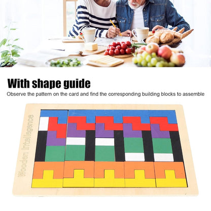 Wooden Blocks Puzzle – Educational Toy for Kids & Brain Training for Adults