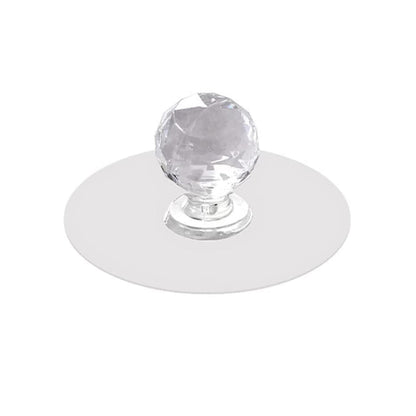 Clear Diamond Crystal Cabinet Knob – Self Adhesive Handle (10 pcs)