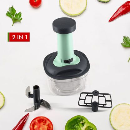 Push Chopper – Manual Food Chopper with 3 Blades