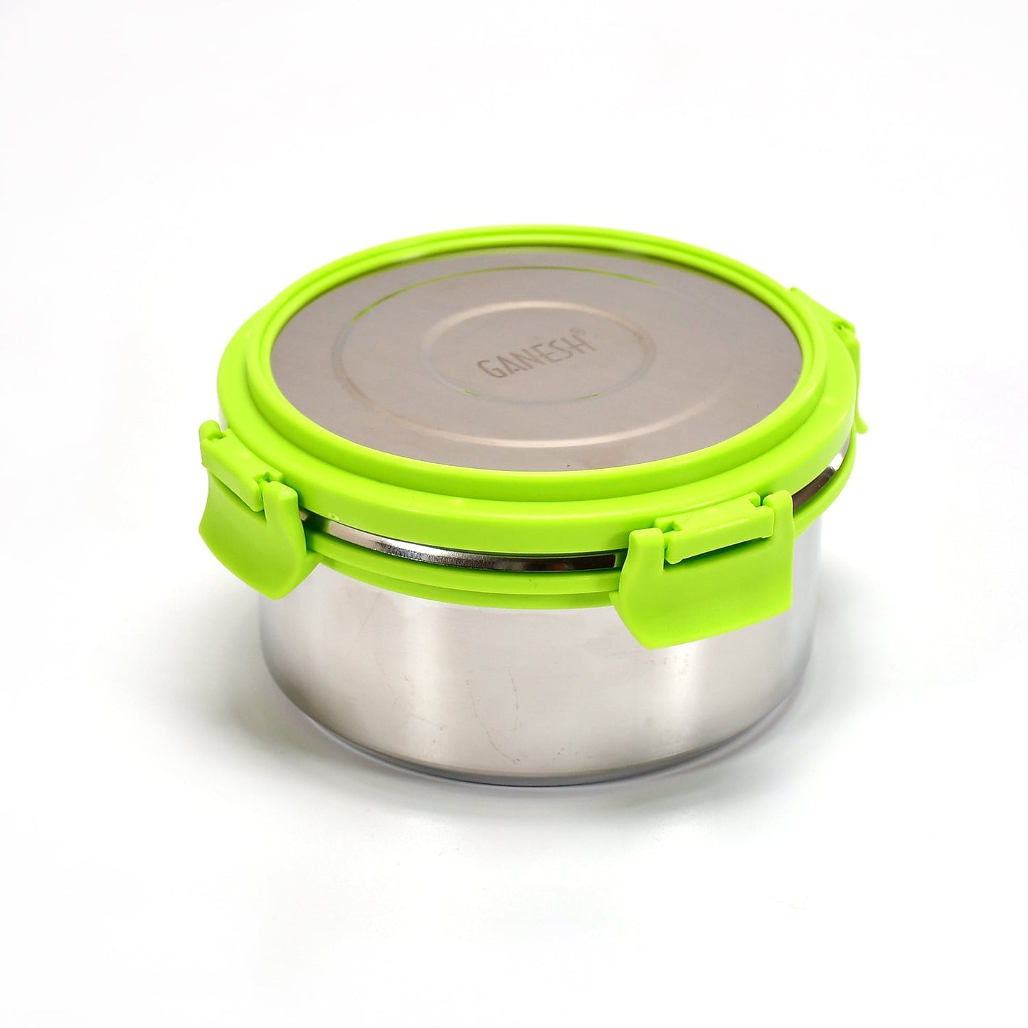 Ganesh Solo Round 400 Stainless Steel Leak-Proof Airtight Lunch Box