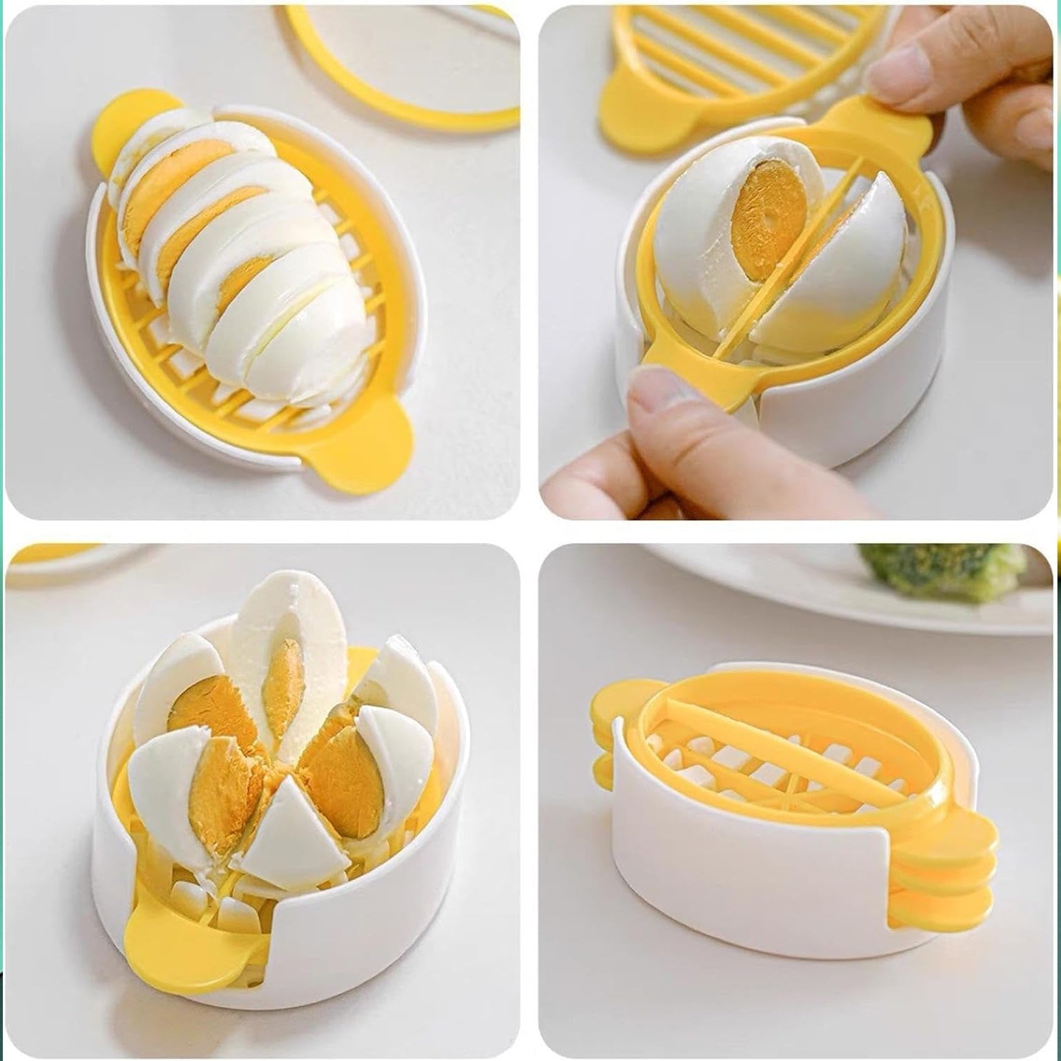 3-in-1 Egg Slicer for Boiled Eggs & Soft Foods