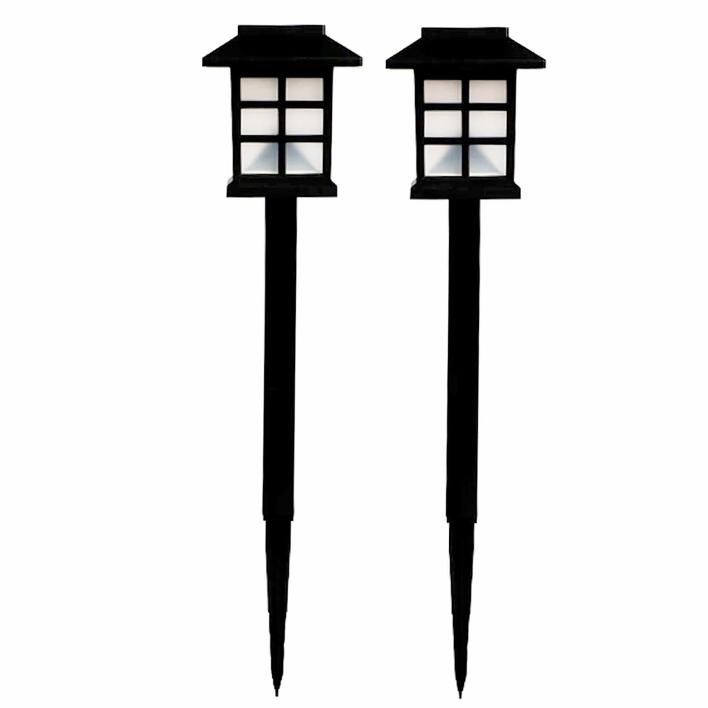 Solar Garden Lights (2 Pc Pack) – Waterproof Outdoor LED Pathway Lights for Patio, Lawn, Yard, and Landscape