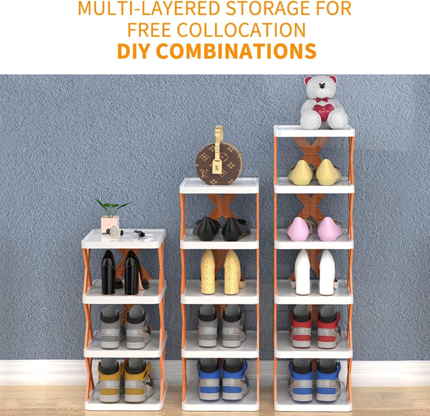 6-Tier Foldable Rack – Portable Storage Organizer for Home & Office