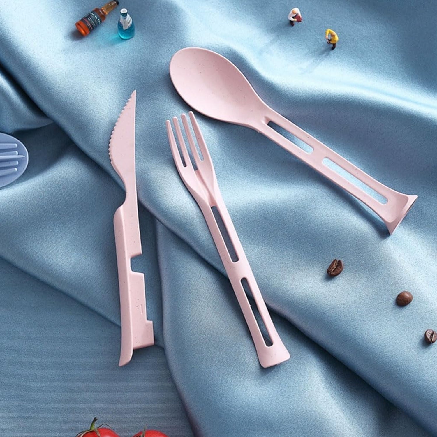 3-in-1 Reusable Cutlery Set – Spoon, Fork & Knife for Travel & Dining