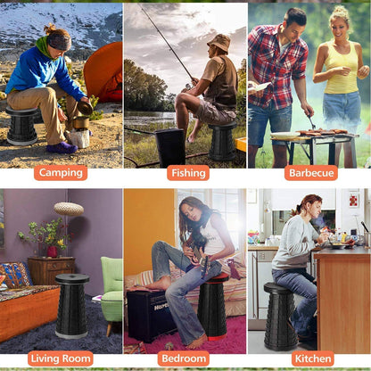 Retractable Telescopic Stool – Adjustable Height, Portable for Adults & Kids