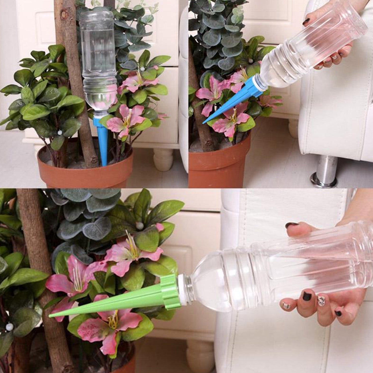 Adjustable Self-Watering Spikes – Slow Release Irrigation System for Plants - Pack of 10