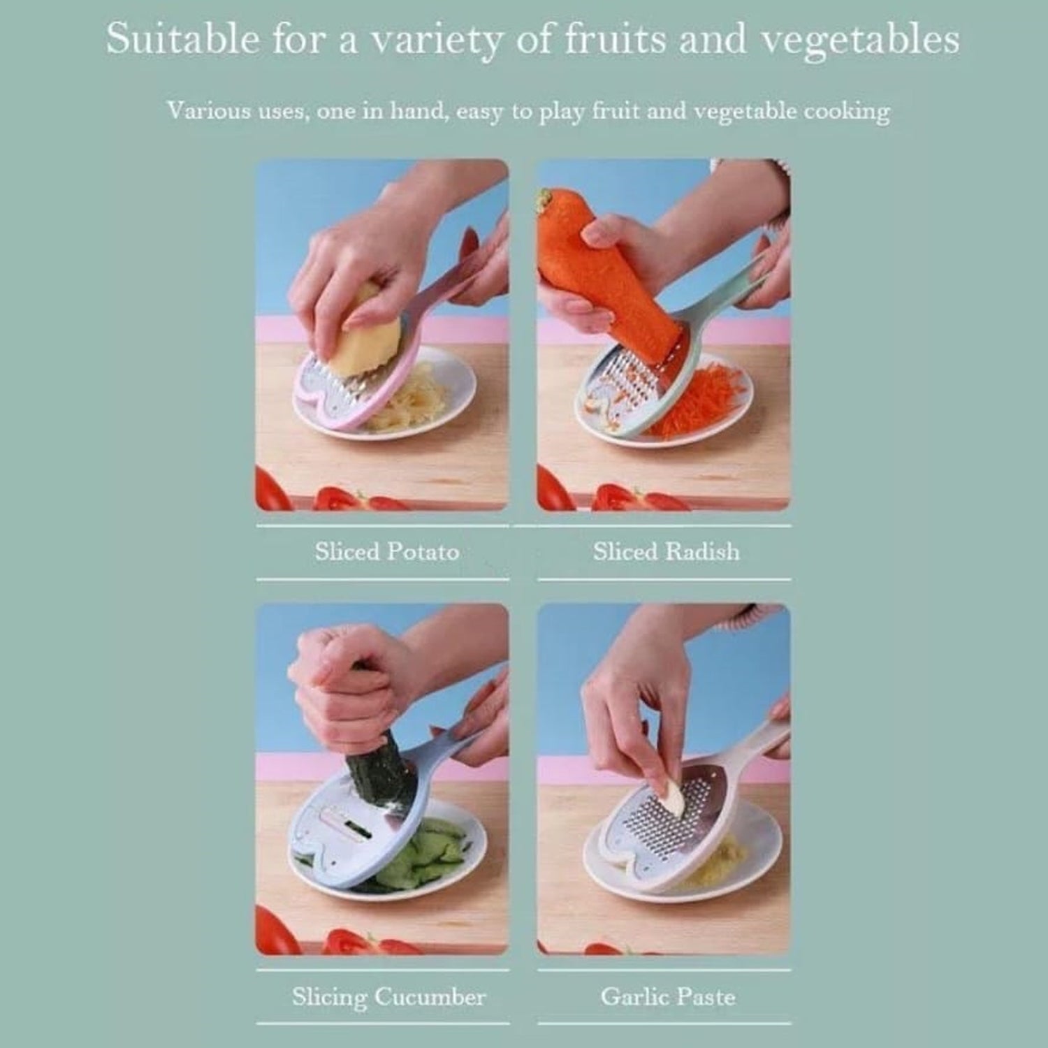 Heart-Shaped Grater & Slicer Set for Kitchen – Multipurpose