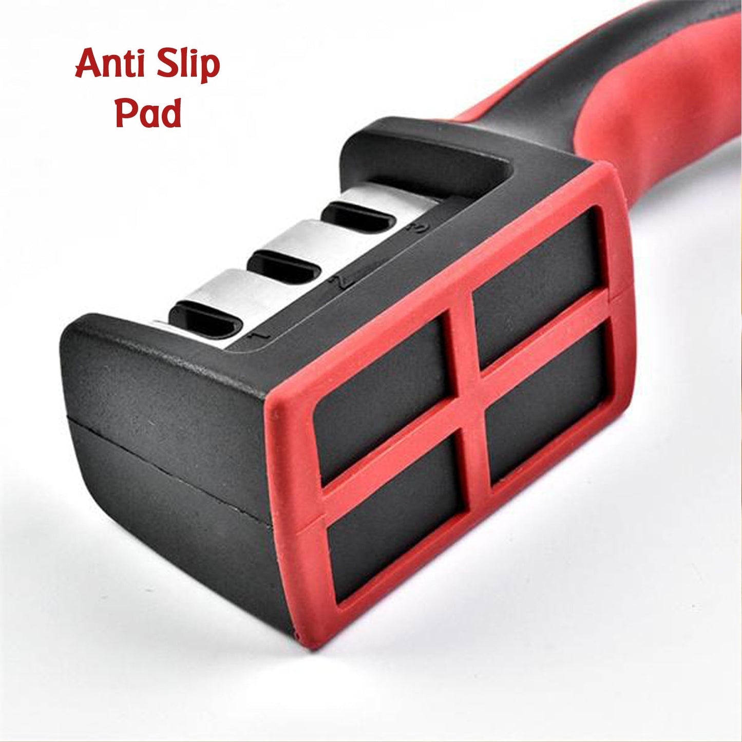 3-Stage Manual Knife Sharpener – Red, for Ceramic & Steel Knives