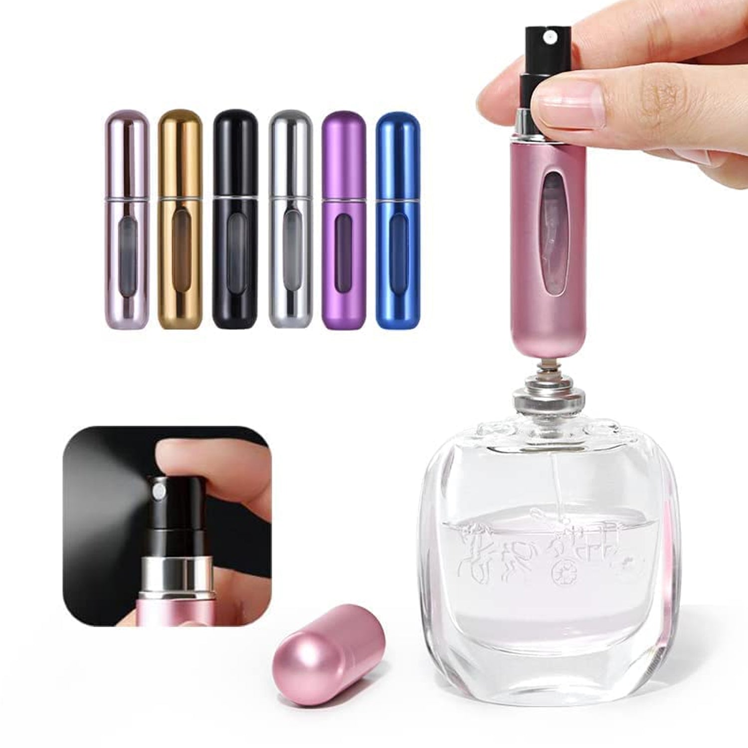 Mini Refillable Perfume Spray Bottle – Portable Travel Atomizer