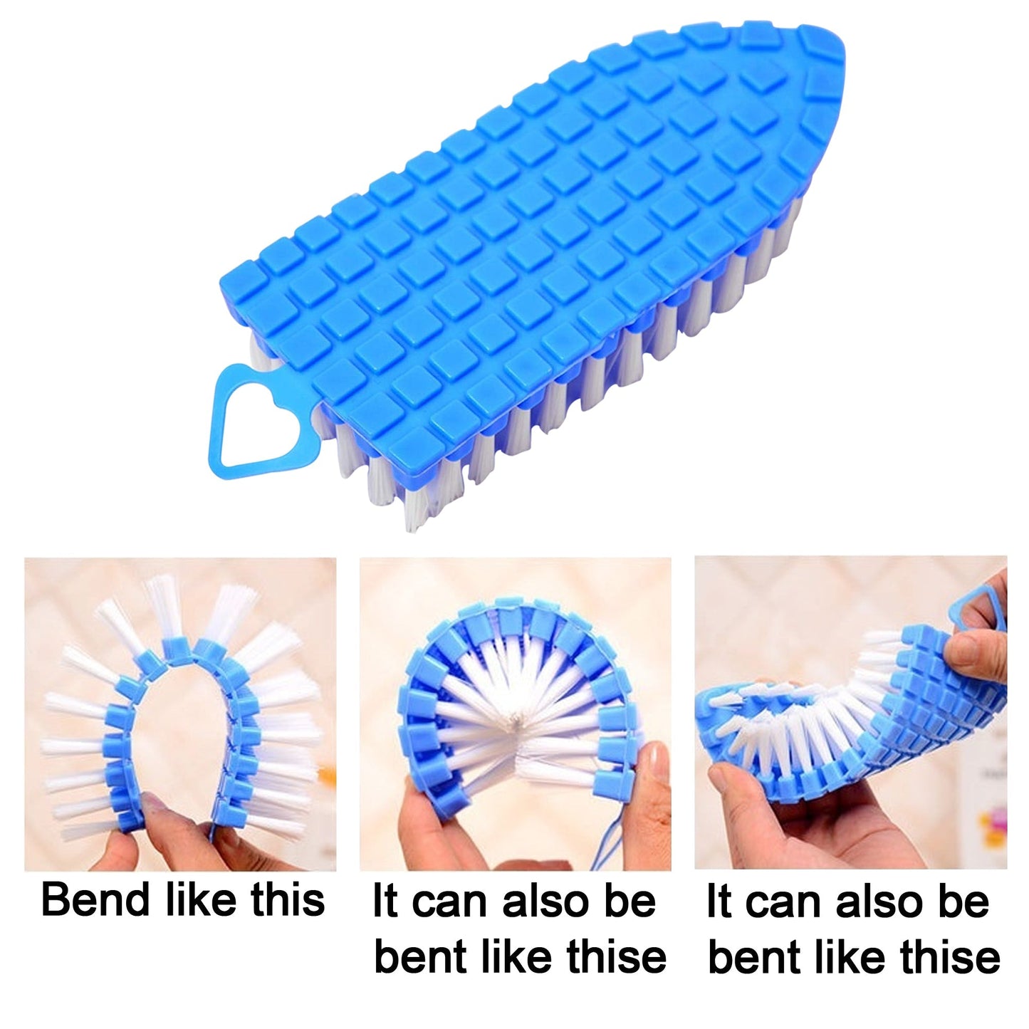 Flexible Plastic Cleaning Brush for Kitchen, Bathroom & Home Use