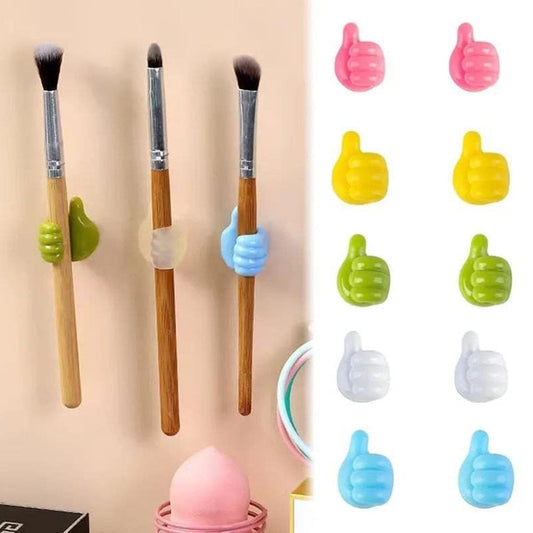 Thumb Cable Clips – Multi-Color Cord Organizer for Desk, Home, Car (10 Pc)