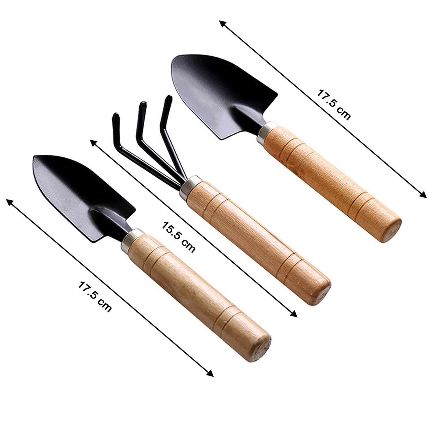 Mini Garden Tool Set – Hand Cultivator, Small Trowel & Garden Fork