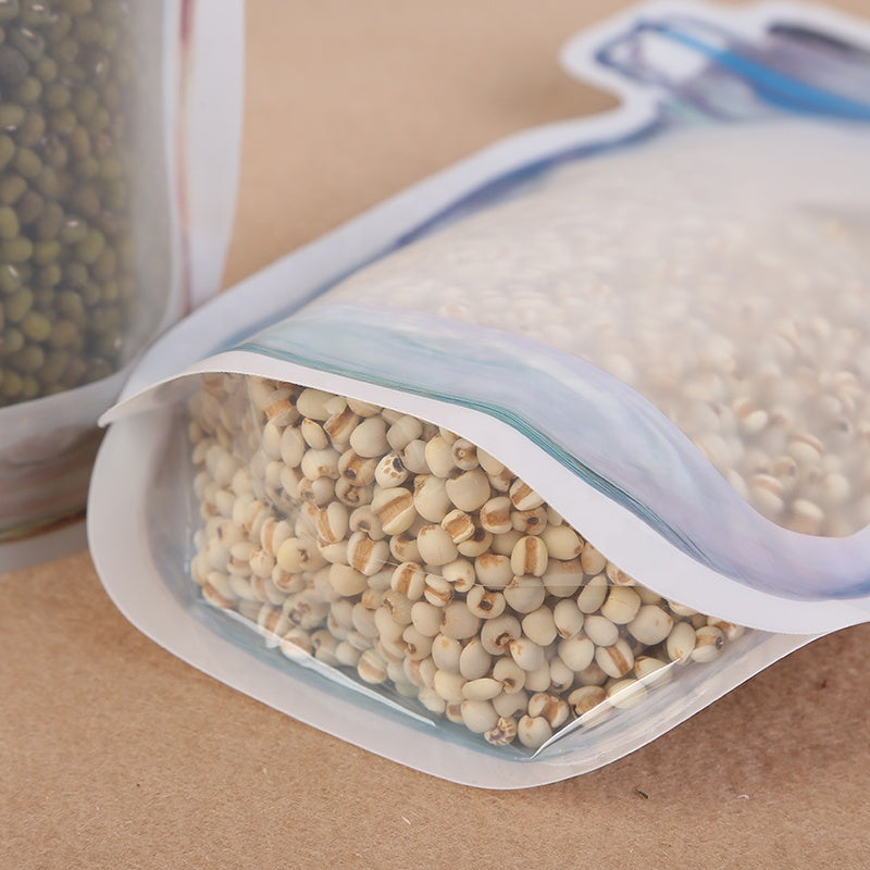 Reusable Airtight Seal Plastic Mason Jar Zipper Food Storage Bag (1000ml)