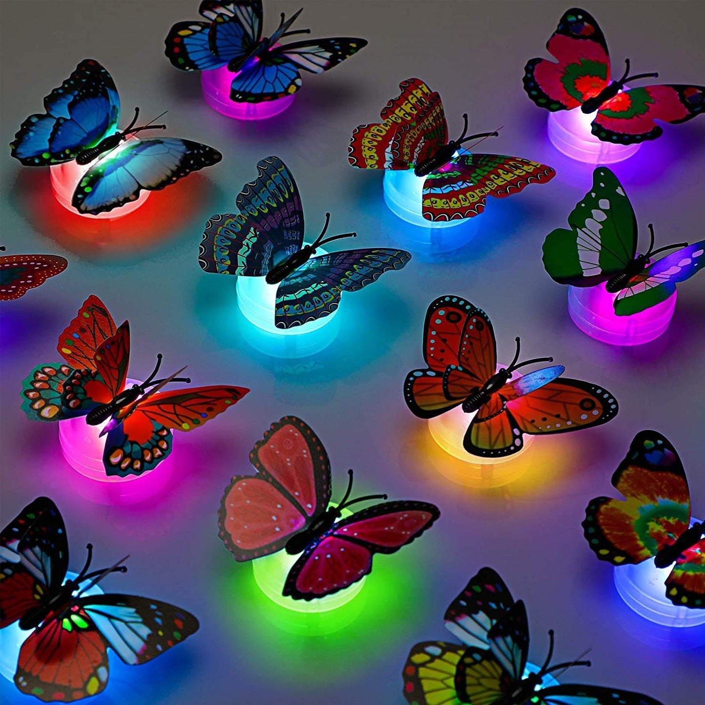 Butterfly 3D Illusion Night Lamp – Multicolor Decorative Light