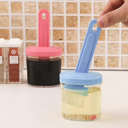 Multi-Purpose Kitchen Oil Brush with Container – Heatproof & BPA-Free