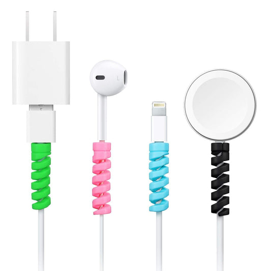 Spiral Charger Cable Protector – Data Cable Saver (Pack of 4)
