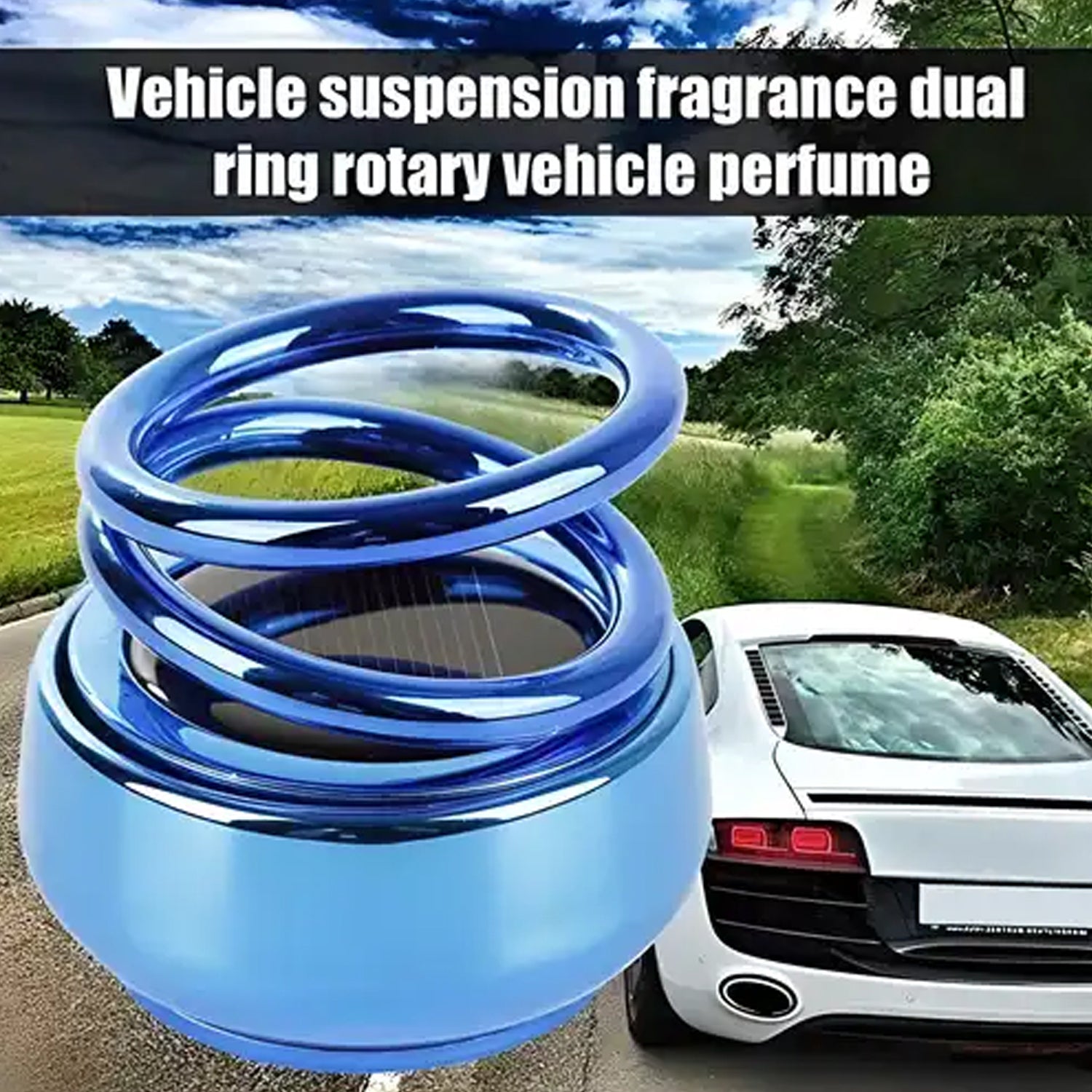 Solar Car Aroma Diffuser – 360° Rotating Air Freshener for Car & Home