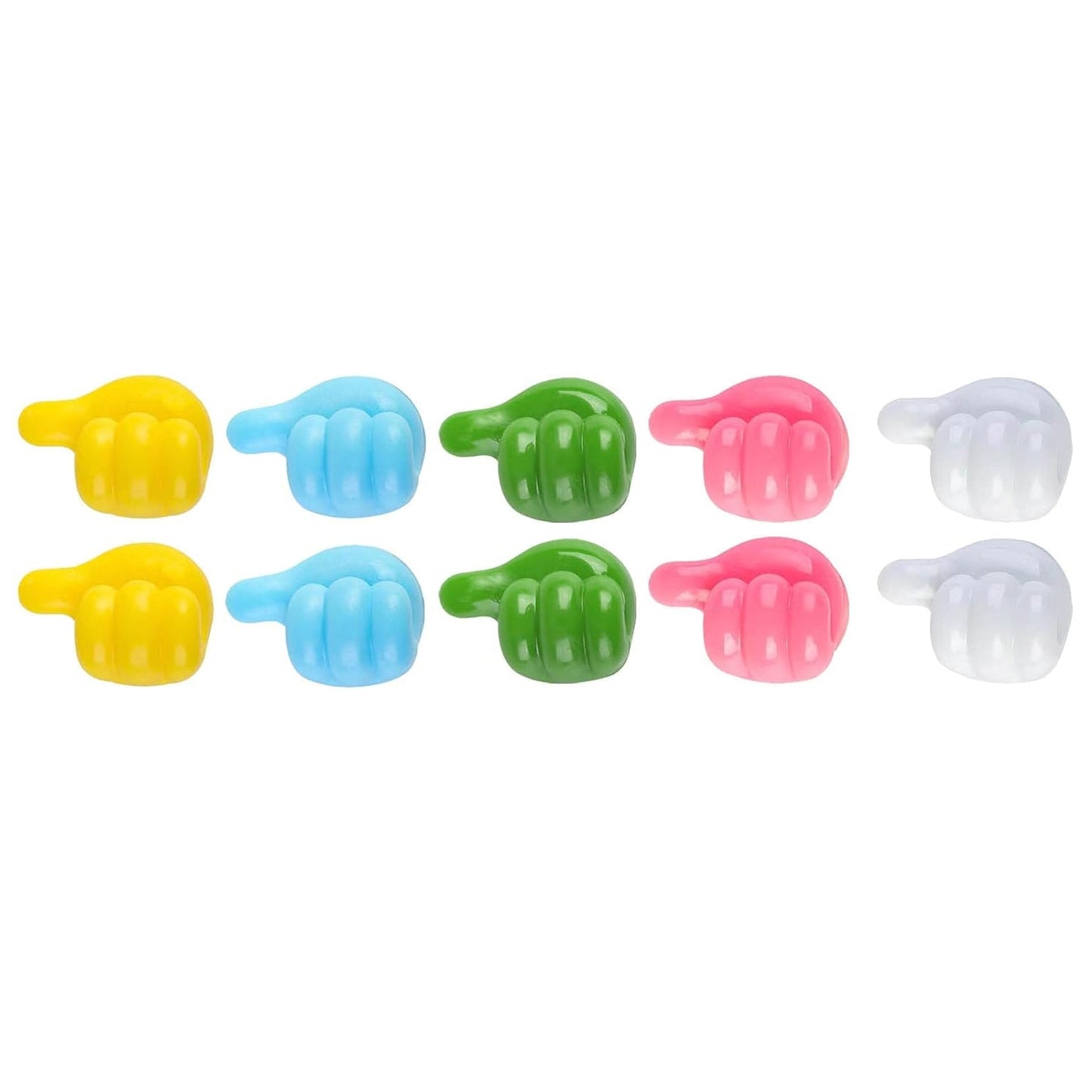 Thumb Cable Clips – Multi-Color Cord Organizer for Desk, Home, Car (10 Pc)