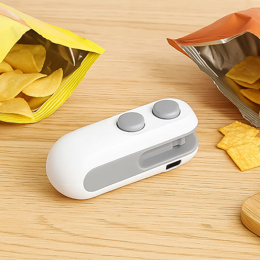 Mini Bag Sealer – 2-in-1 Heat Sealer & Cutter, USB Rechargeable