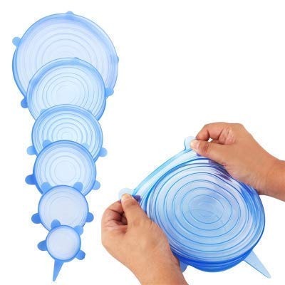 Reusable Silicone Stretch Lids – Microwave & Freezer Safe (Set of 6)