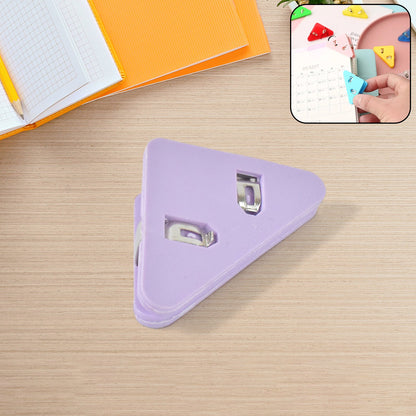 Triangle Paper Clips | Small Corner Document Clip for Books, Bills & Desk Accessories