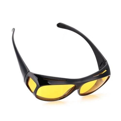Night HD Vision Driving Anti-Glare Eyeglasses – Yellow Lens with Side Protection